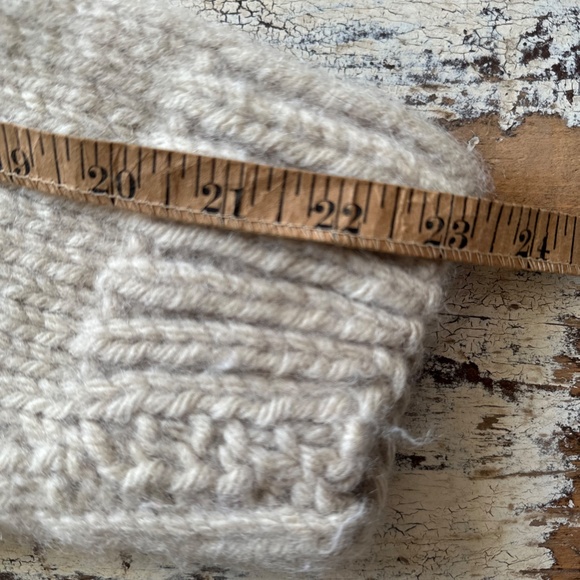 VINTAGE 1970 Handknit Moose Cowichan Style Wool Zip Cardigan Wilderness S/M EUC - Picture 5 of 7